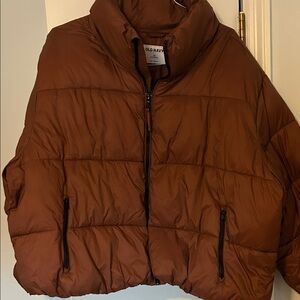 Womens Old Navy Chestnut Puffer Jacket